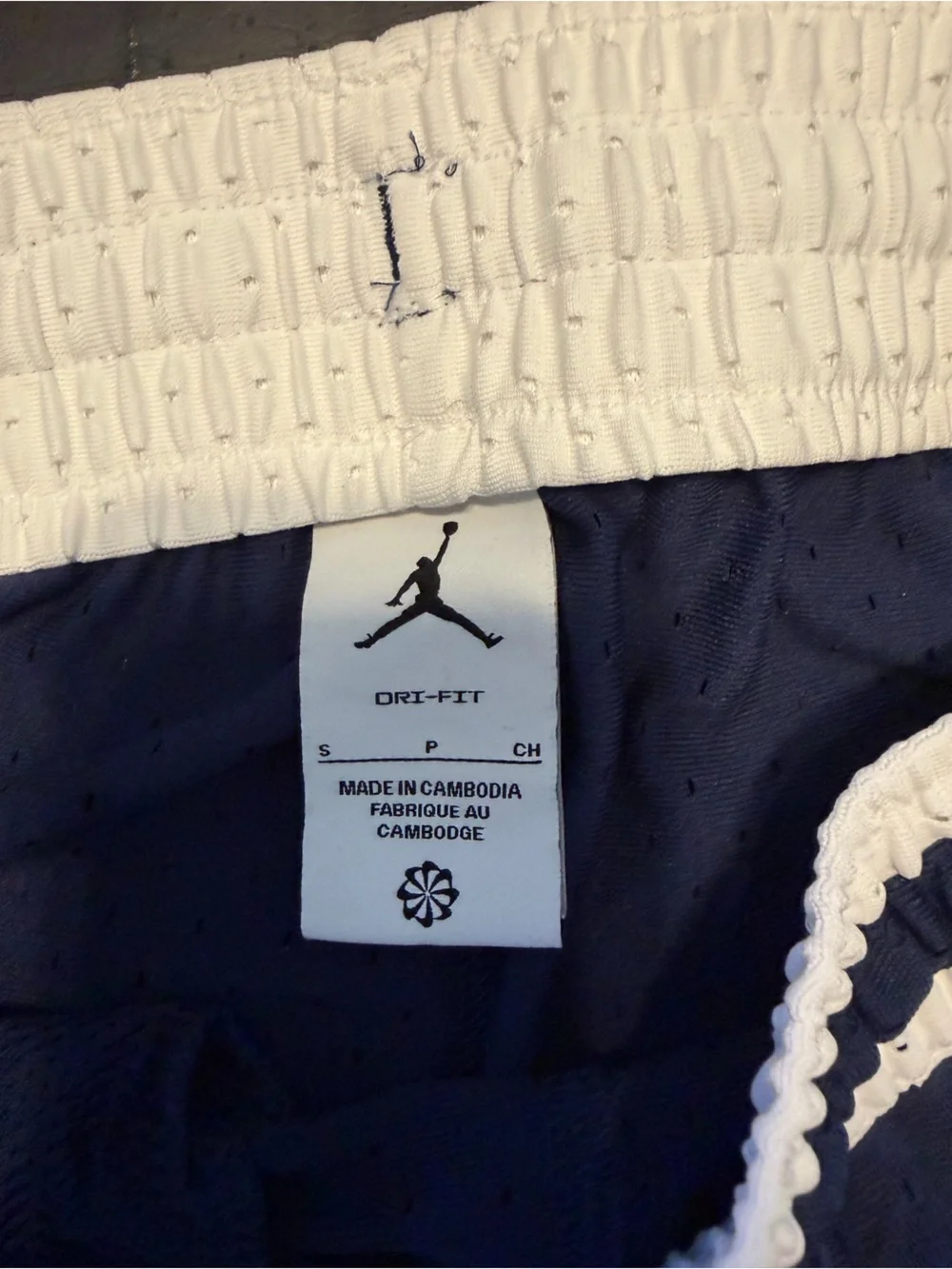 Men’s Jordan Navy and White Athletic Shorts